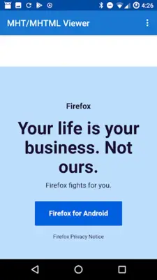 MHT/MHTML Viewer android App screenshot 7